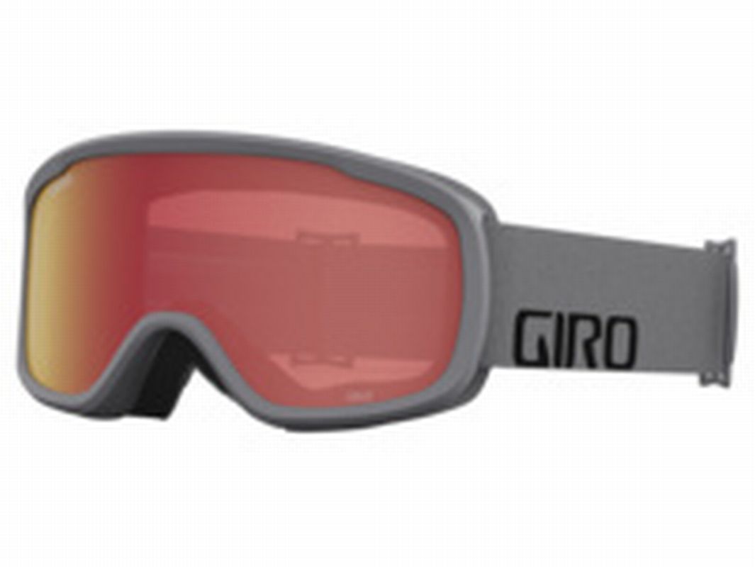 Giro Cruz grey wordmark amber scarlet